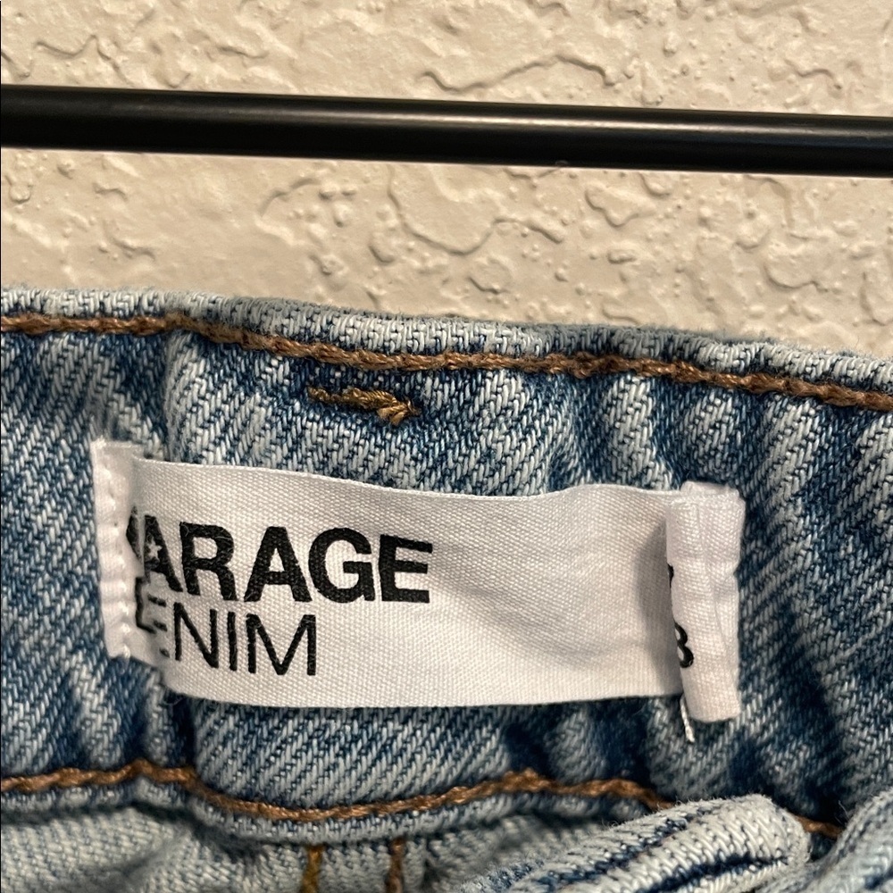 Garage Cropped Straight Leg Jeans Light Wash High Rise Size 28 - Picture 5 of 8
